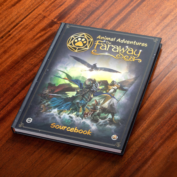Steamforged Games Animal Adventures: Faraway Sea – Sourcebook Con Mappe E Miniatura + Espansioni (6 Articoli: Libro, Predoni, Animali, Tempo, Cani, Gatti)