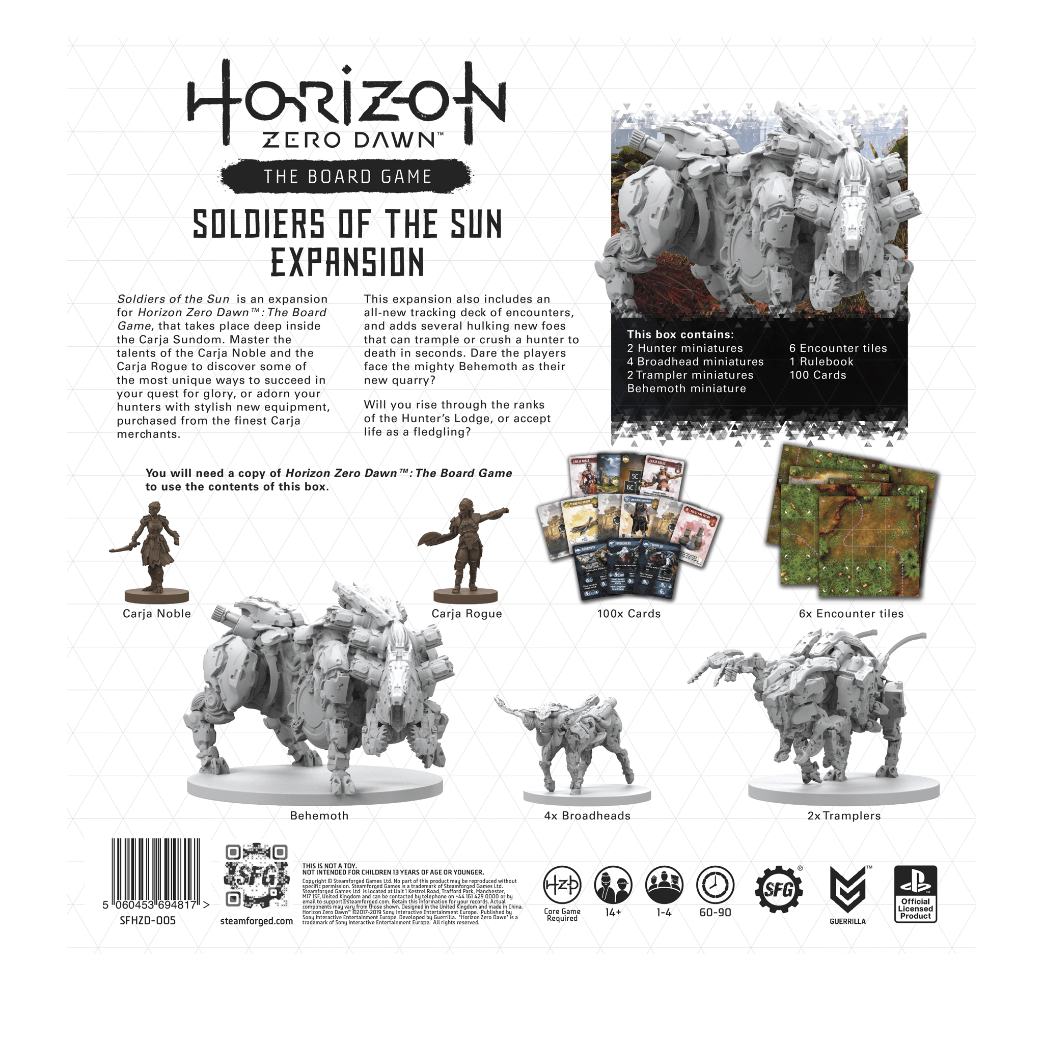 Horizon Zero Dawn Board Game - The Soldiers of the Sun Expansion - Steamforged Games