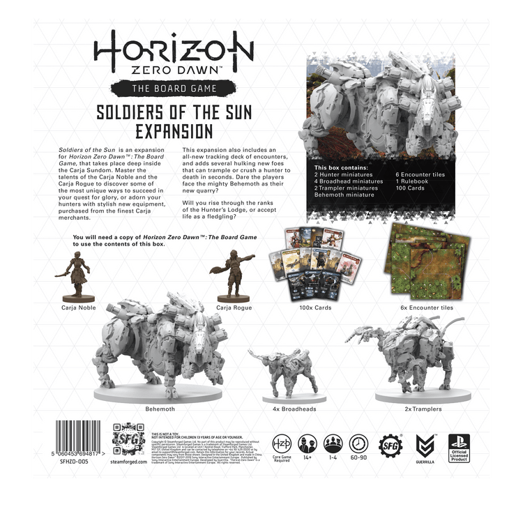 Horizon Zero Dawn Board Game - The Soldiers of the Sun Expansion - Steamforged Games