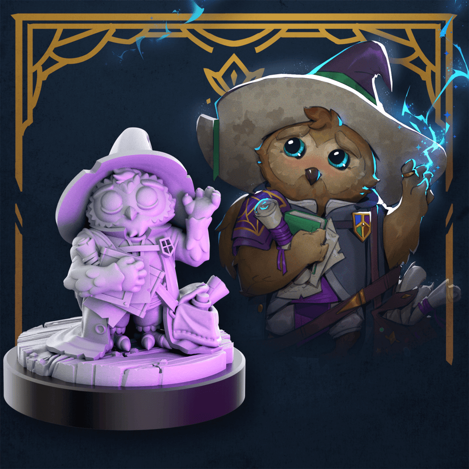 Meet the Owlfolk Wizard Student | Adventures & Academia Characters - Steamforged Games