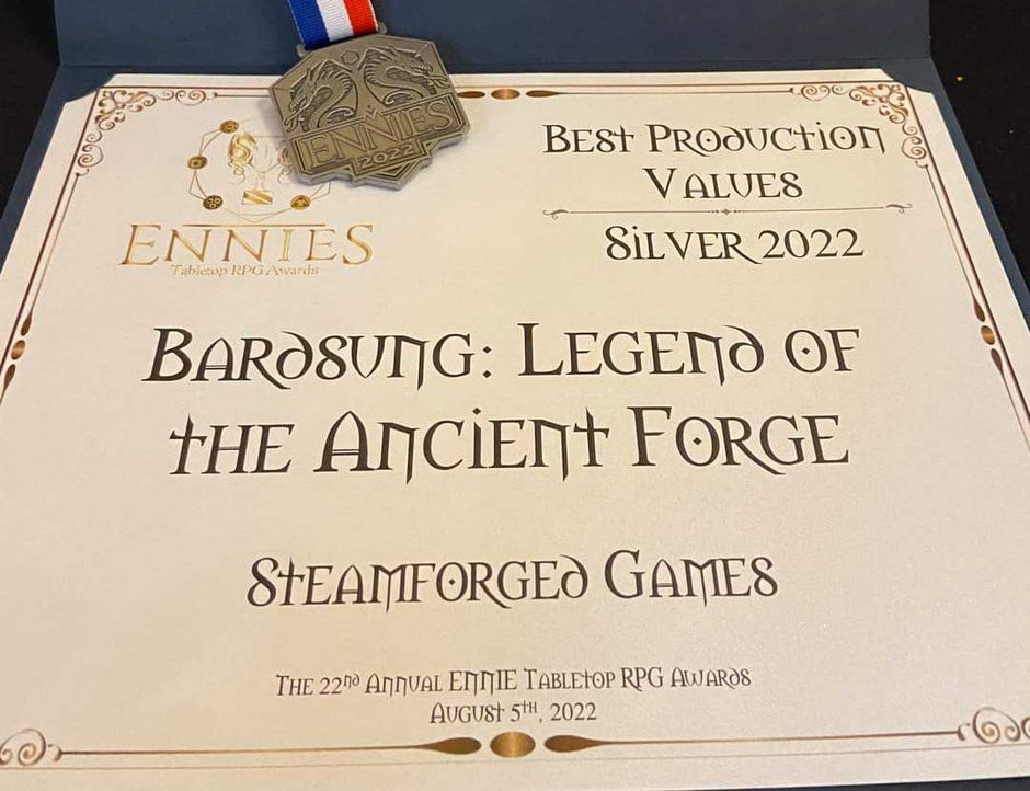 Bardsung Wins ENNIE for Best Production Values!