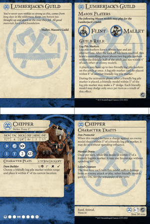 Guild Ball Lumberjack's Guild Cards S4 Print - Friendly (PDF) - Steamforged Games