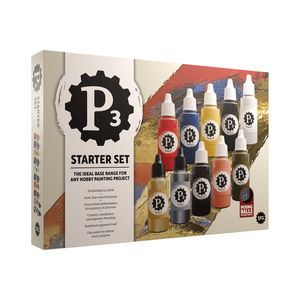 P3 Paints: Starter Set Dropper Bottle (10 paints) - Steamforged Games