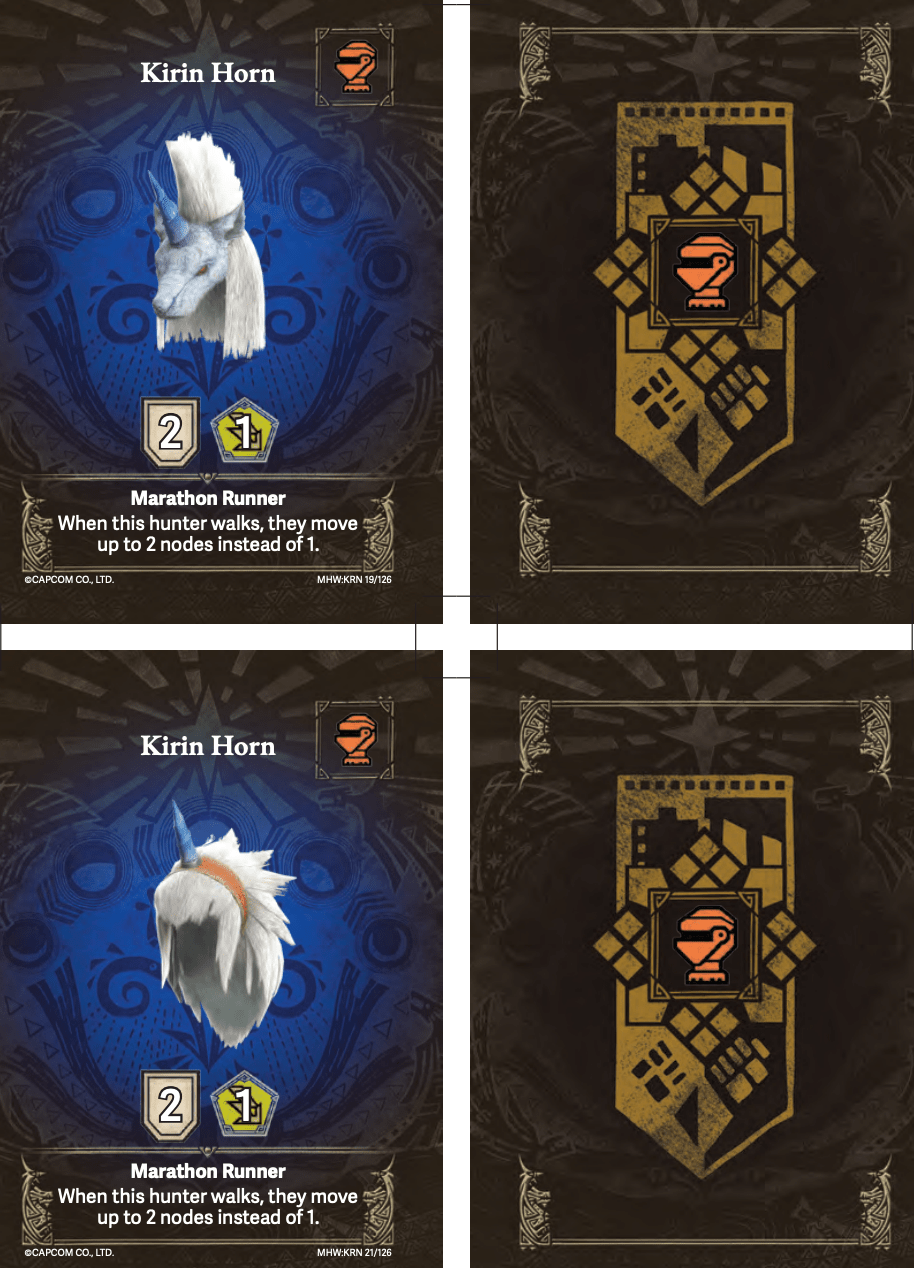 Monster Hunter World: Picking Bones & Kirin Armour Cards (PDF) - Steamforged Games