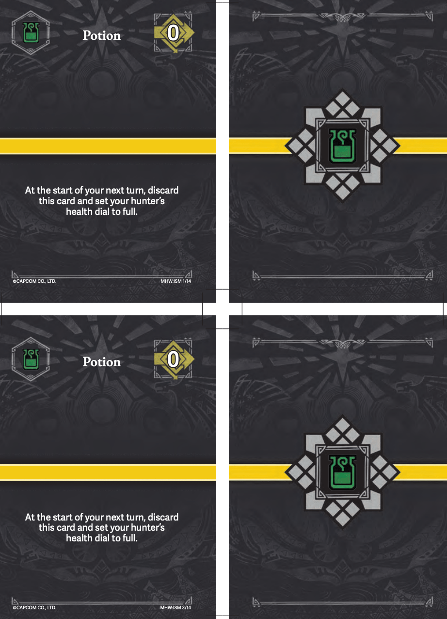 Monster Hunter World: Picking Bones & Kirin Stamina Cards (PDF) - Steamforged Games