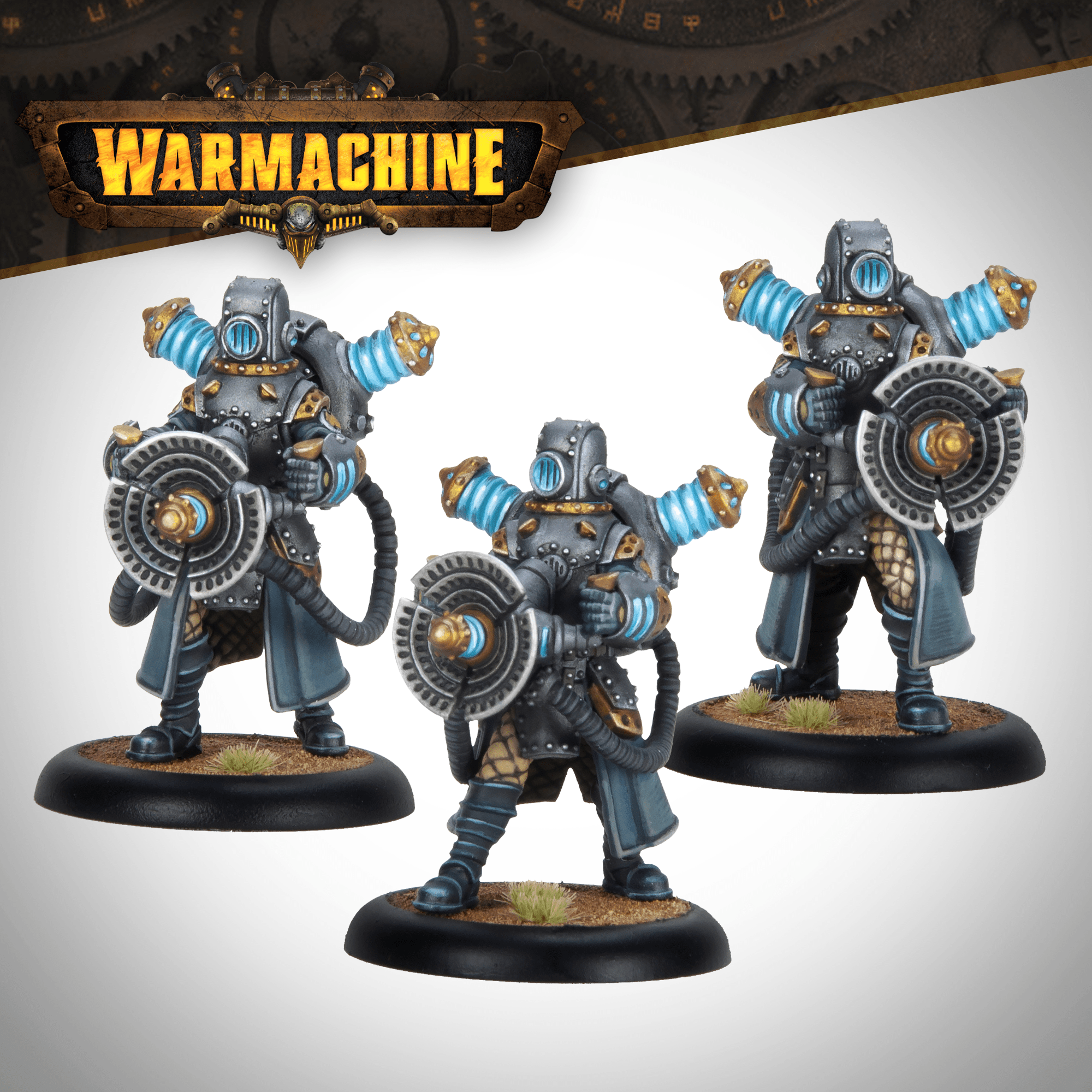Warmachine: Cygnar Storm Forge Command Cadre - Steamforged Games