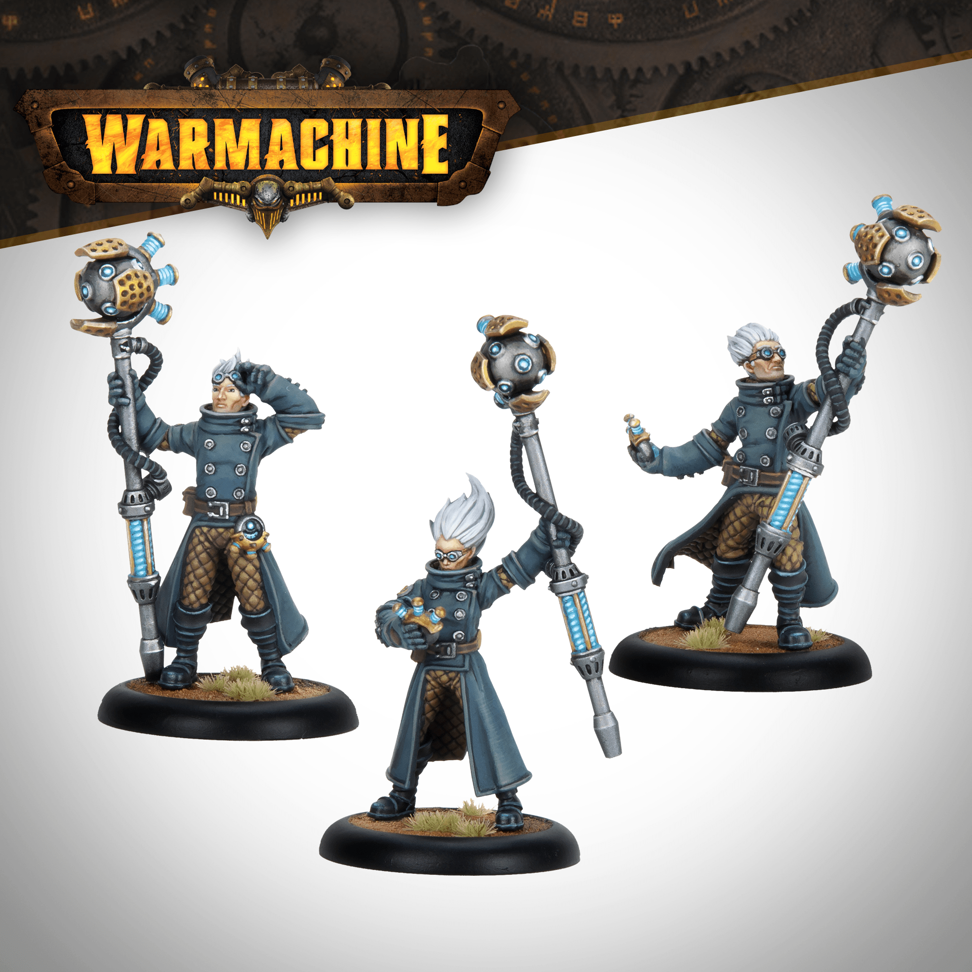 Warmachine: Cygnar Storm Forge Command Cadre - Steamforged Games