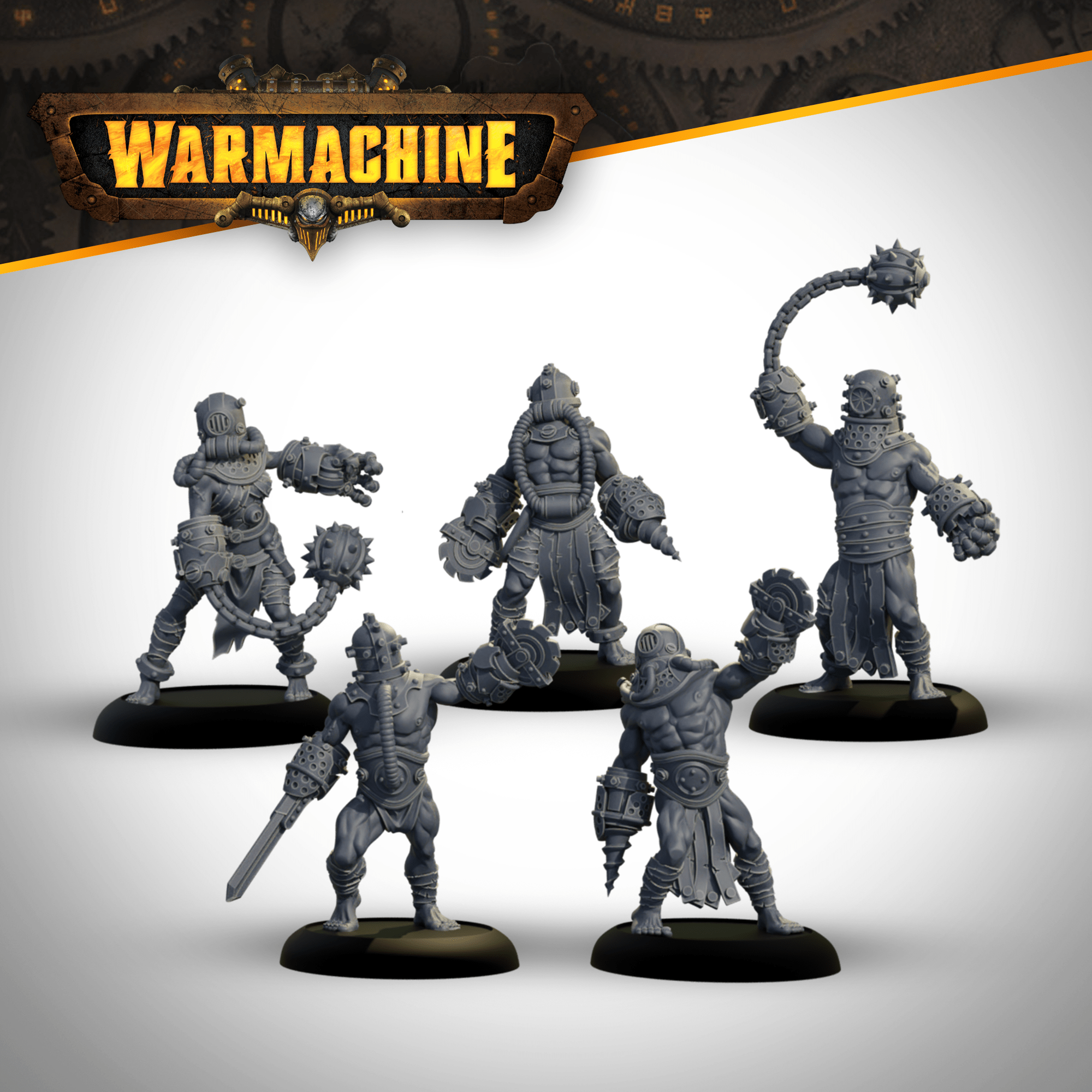 Warmachine: Dark Operations Drudge Slayers (sculpts A–E) - Steamforged Games