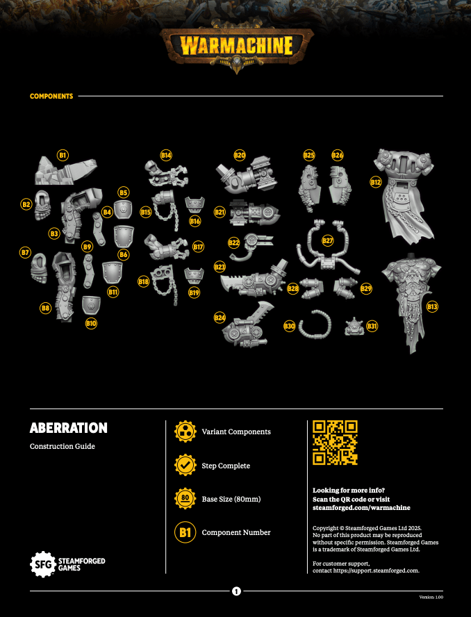 Warmachine: Exulon Nostilla and Aberration (HIPS) Build Instructions - Steamforged Games