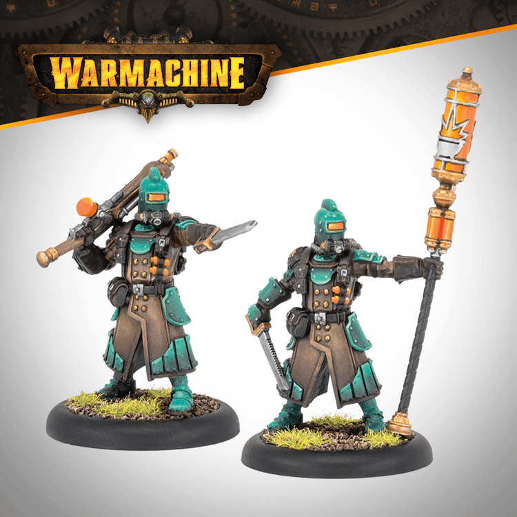 Warmachine: Crucible Guard Infantry and Officer & Standard Bearer - Steamforged Games