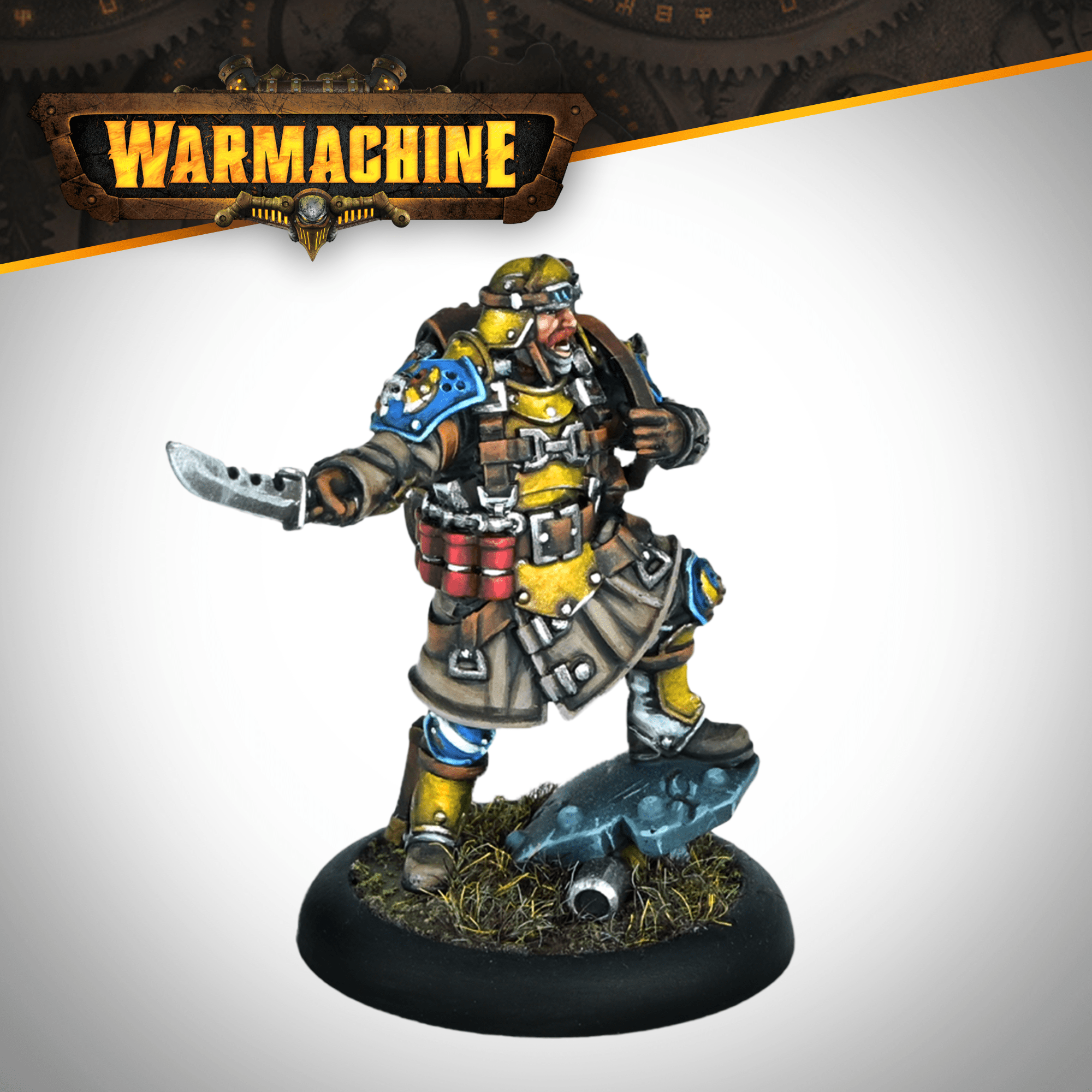 Warmachine: Cygnar Gravediggers Commando Officer - Steamforged Games