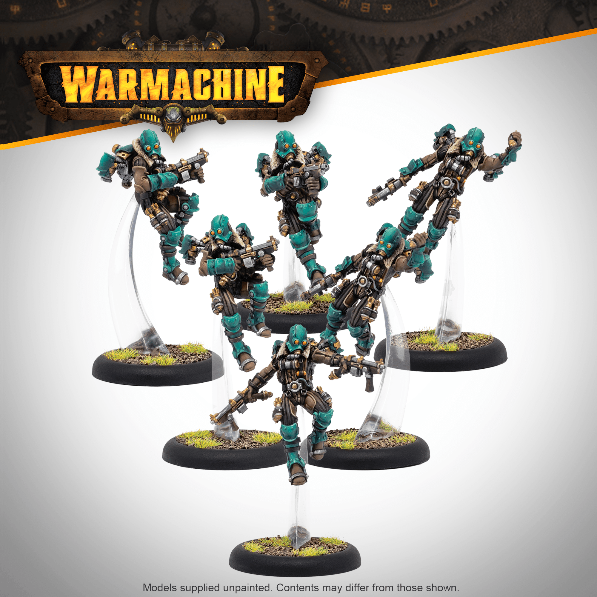 Warmachine: Crucible Guard Rocketmen & Rocketman Captain - Steamforged Games