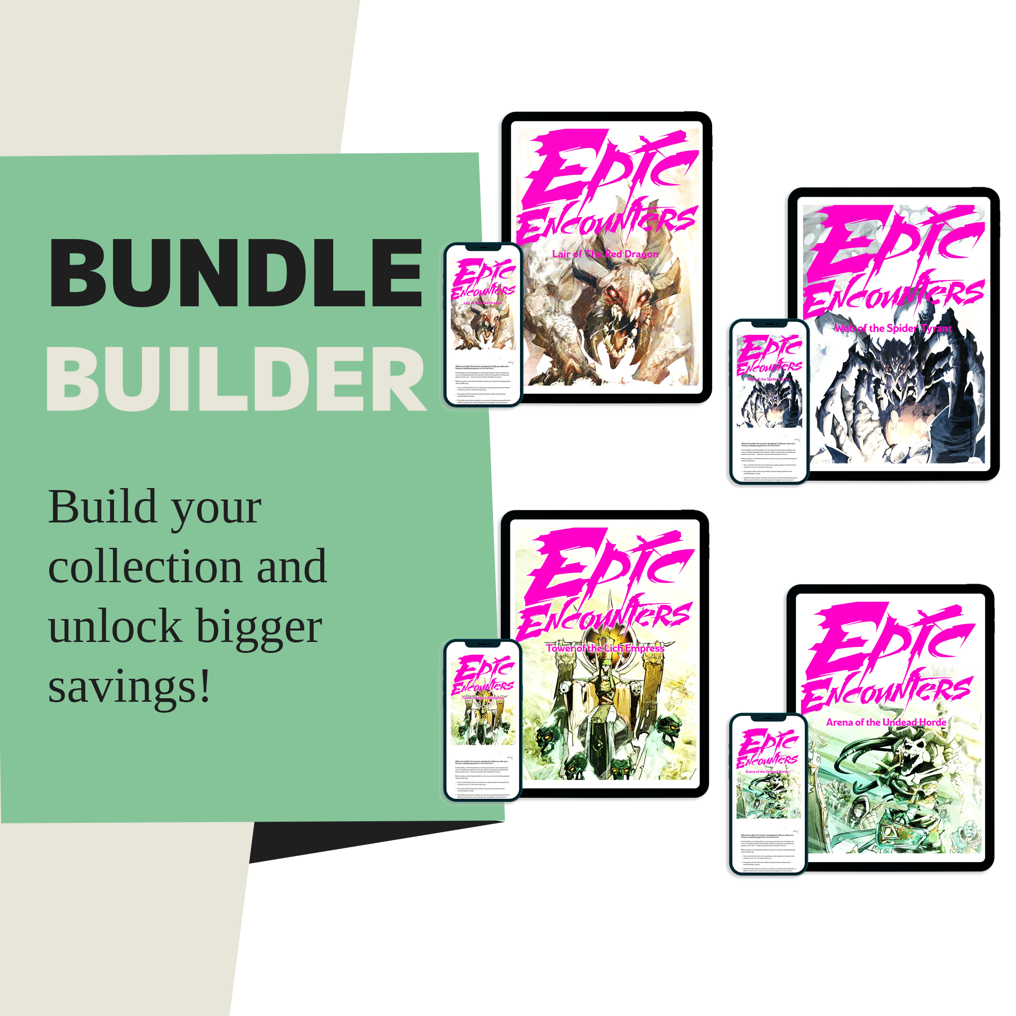 Epic Encounters PDFs - Save with your personalised bundle builder